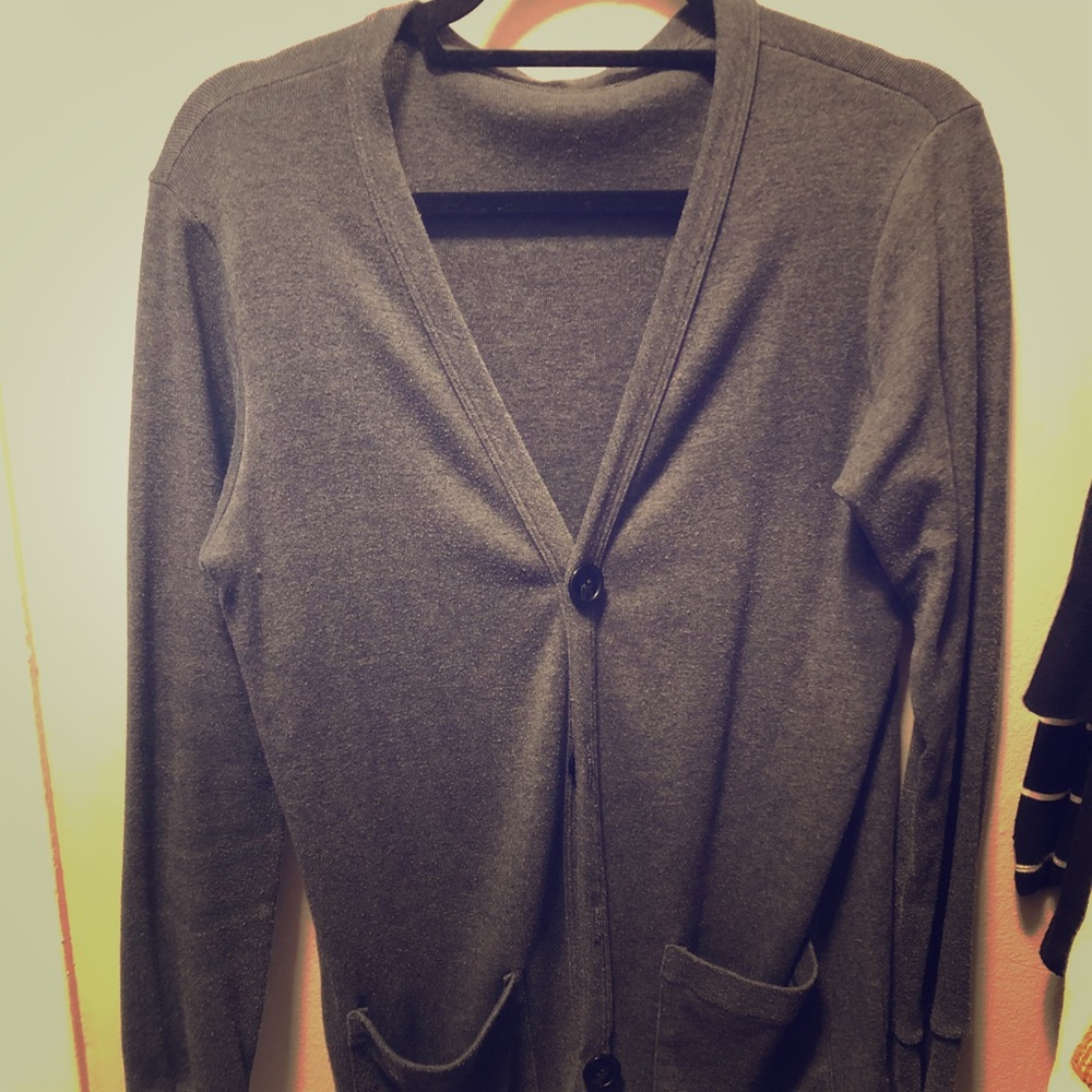 Grey Over-Sized Cardigan